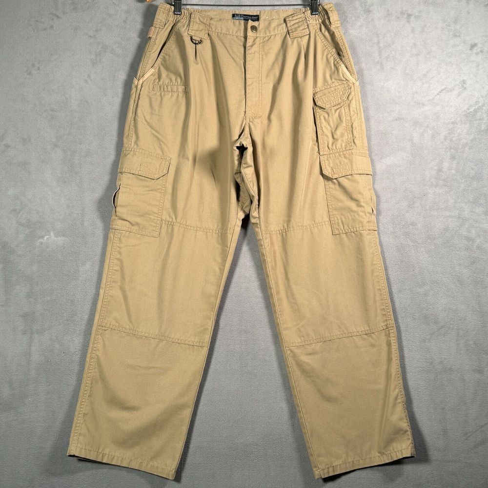 5.11 Tactical Cargo Pants 34 x 30 Khaki Beige Taclite Pro Ripstop Water Resist